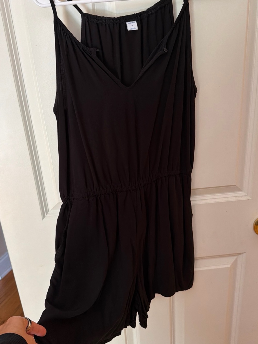 Old Navy Black Sleeveless Romper with Elastic Waist